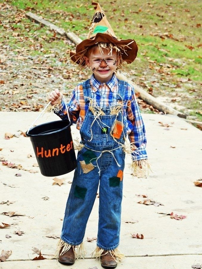 Child DIY scarecrow costume