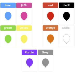 Learning Colours Flashcards