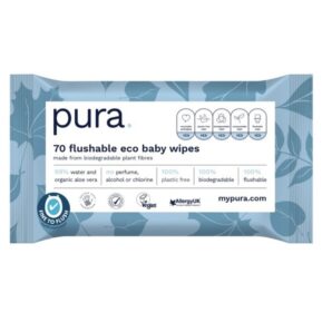 Pura Flushable Eco Baby Wipes